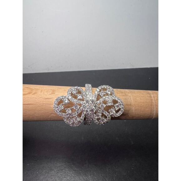 CZ cocktail ring In sterling silver size 9.5 - Picture 5 of 10